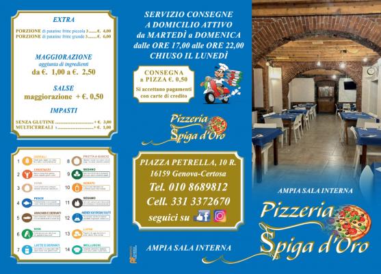 Pizzeria Spiga d'oro — Volantini e stampati