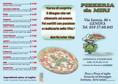 Volantino vista frontale (non piegato) — Volantini e stampati
