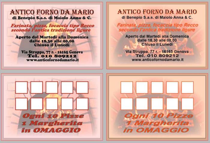 Esempio di biglietti con stampa bifacciale — Biglietti da visita