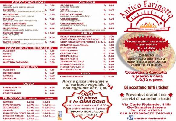Pizzeria da asporto — Volantini e stampati